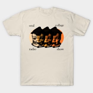 Orange Elf Heads - Black Text | Oral Collage Radio Show T-Shirt